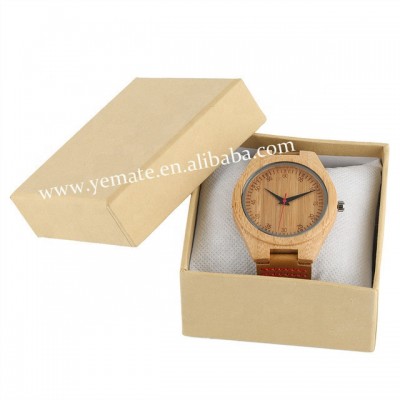 Kraft Paper Watch Gift Box with White Pillow Watch Package Box