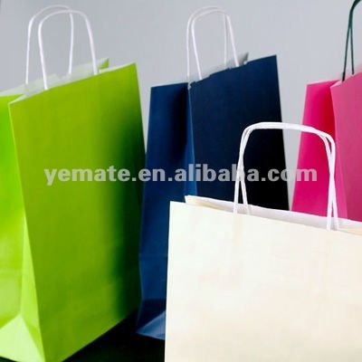 Machine made white paper bags manufacturers in uae fro shopping and gifts