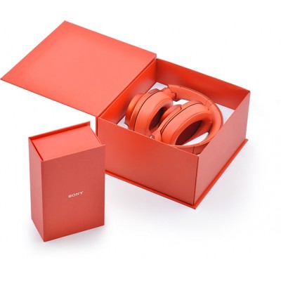 New Design Red Brand Customized Cardboard Paper Gift Box With Logo for Headphone Packaging