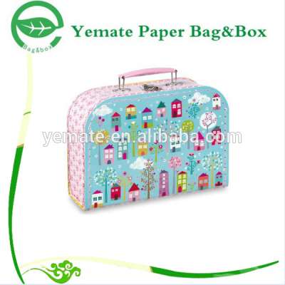 printed bespoke suitcase shaped paper mini packaging storage box