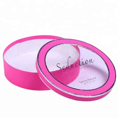 Round Shape Beauty Set Package Box With Transparent Window