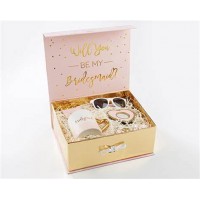 High End Custom Cardboard Paper Gift Box for Wedding Bridemaid Proposal Storage Packaging