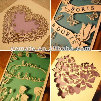 Laser cut paper craft handmade birthday card,handmade 3d birthday card,hand made birthday cards