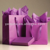 Purple Paper gift bags with ribbon handles, gift bags paper, paper wholesale gift bags